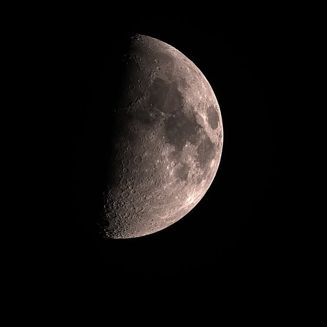 The Moon at first quarter